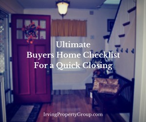 Home Buyers Checklist