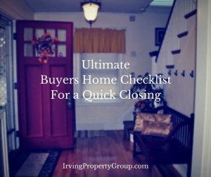 Home Buyers Checklist